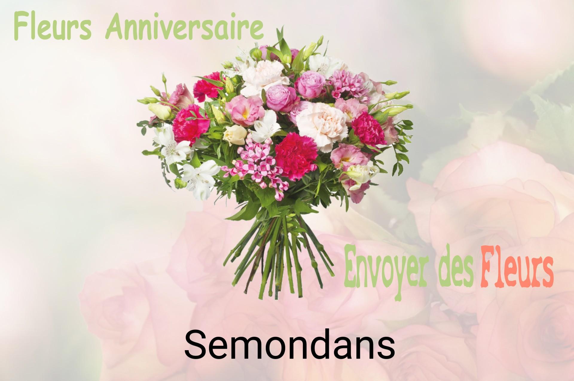 Bouquet de fleurs d’anniversaire livré à Semondans